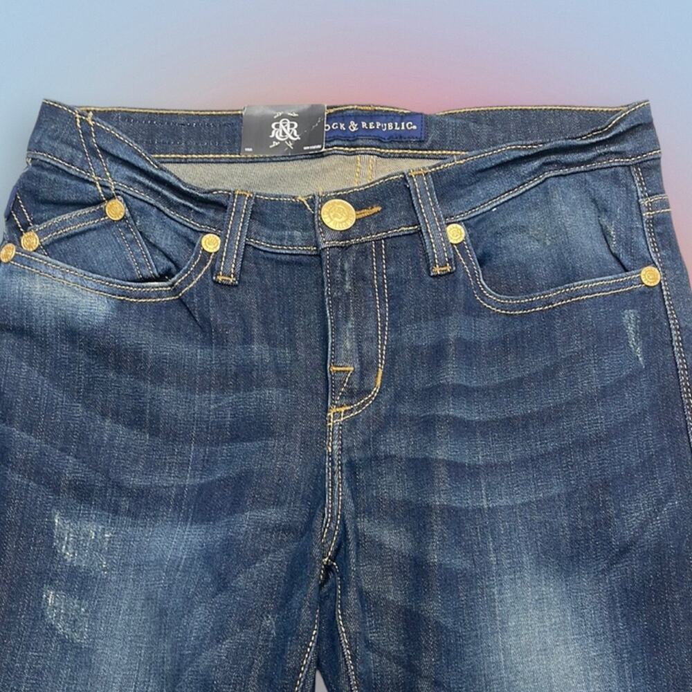 ROCK & REPUBLIC Women’s 6 Distressed Skinny Jeans
